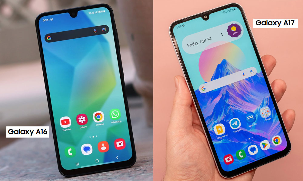 مقایسه گوشی A17 و A16 از نظر صفحه نمایش |آترامگ