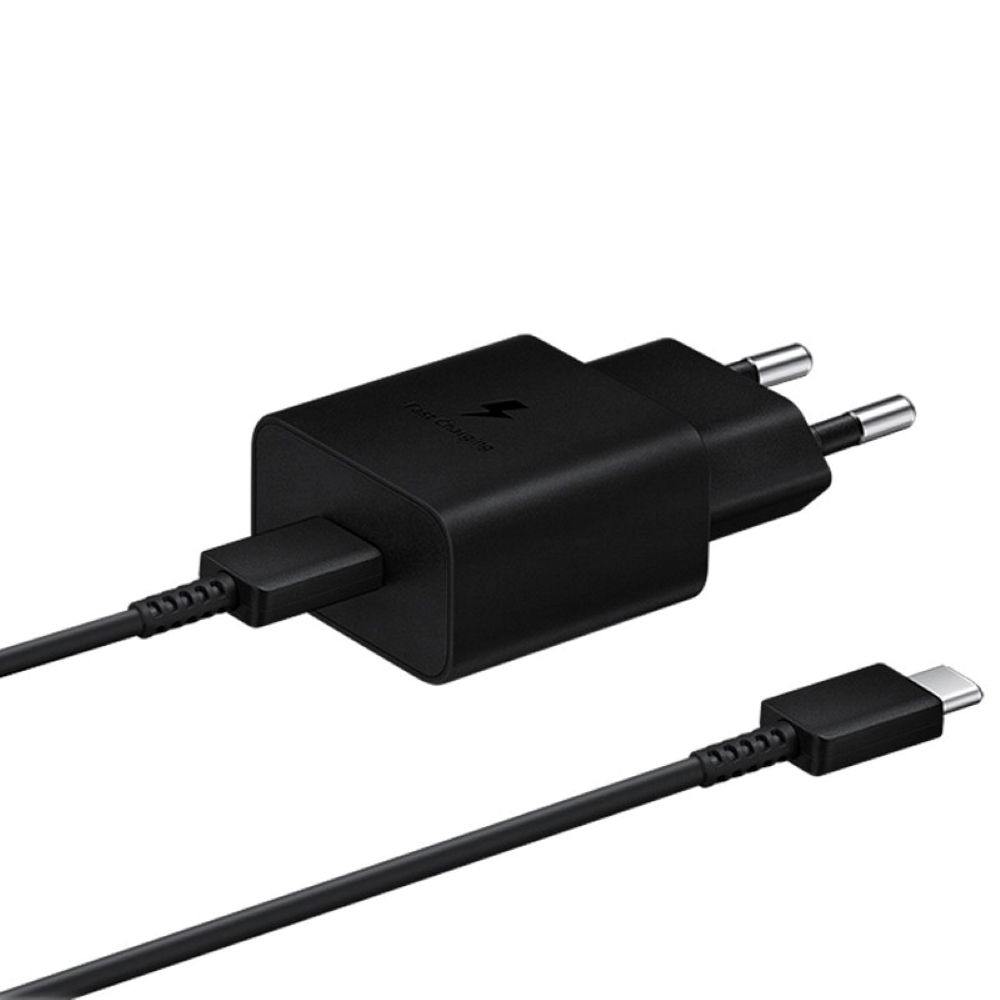 Samsung EP-TA200CBEGGB wall charger with USB-C conversion cable