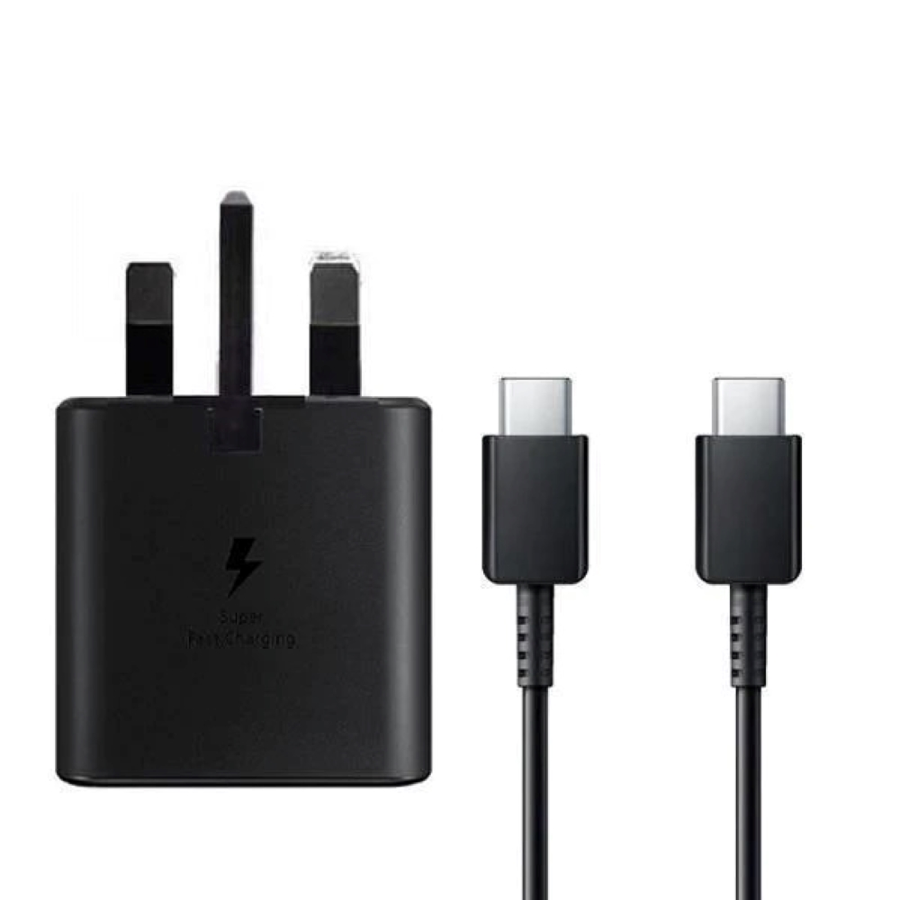 Samsung EP-TA800 model wall charger with USB-C conversion cable