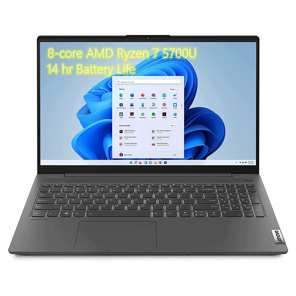 Lenovo IdeaPad 5 R7 5700U-16GB-512SSD-VEGA 8-15.6&quot; FHD Laptop