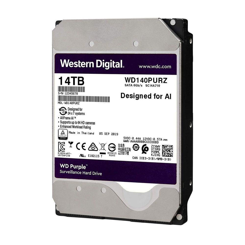 Western Digital Purple 14TB Internal Hard Drive