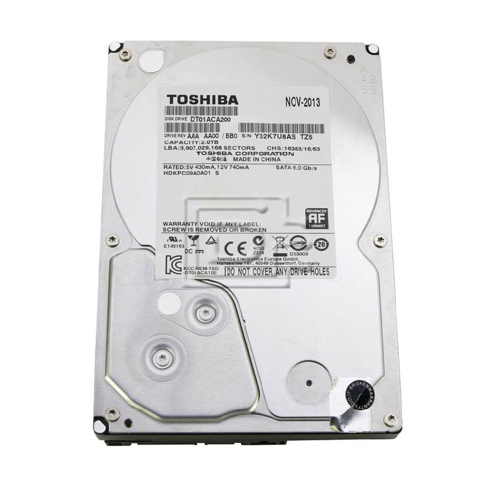 Toshiba DT01ACA200 Internal Hard Drive- 2TB