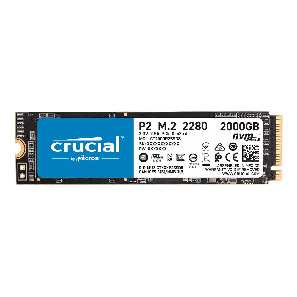 Crucial P2 NVMe PCIe M.2 2280 2TB Internal SSD