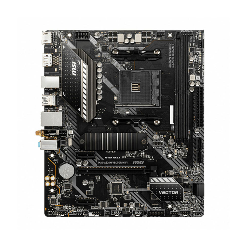 MSI MAG A520M VECTOR WIFI AM4 AMD A520 SATA AMD Motherboard