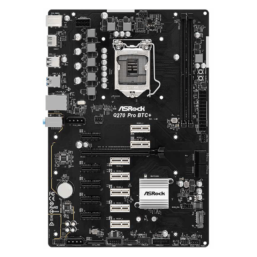 ASRock Q270 Pro BTC+ DDR4 LGA 1151 motherboard