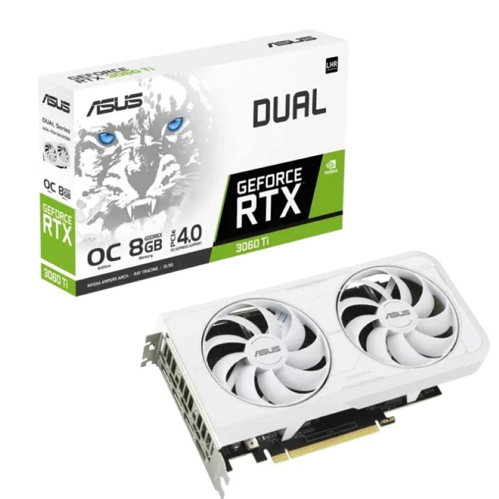کارت گرافیک ایسوس Dual GeForce RTX 3060 Ti White OC Edition 8GB GDDR6X کارت گرافیک ایسوس Dual GeForce RTX 3060 Ti White OC Edition 8GB GDDR6X