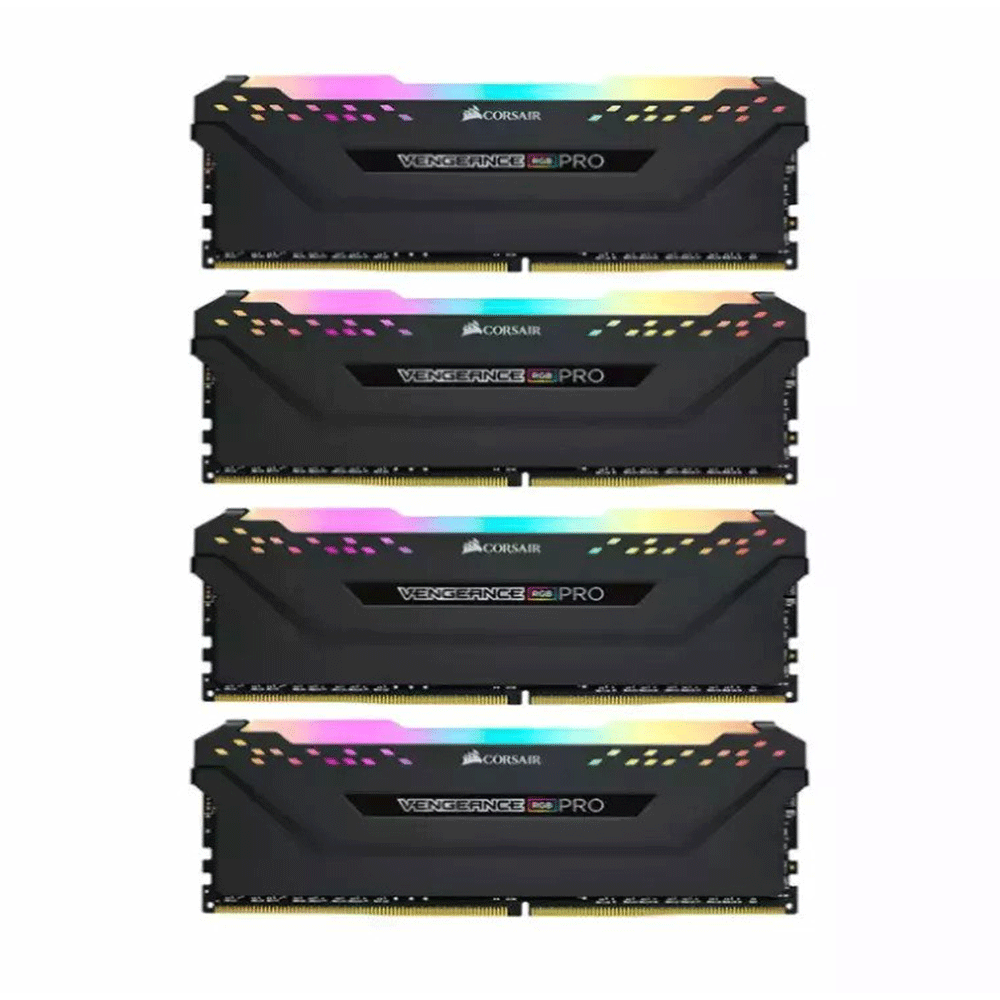 VENGEANCE RGB PRO Black DDR4 128GB 3200MHz CL16 Quad Channel Ram