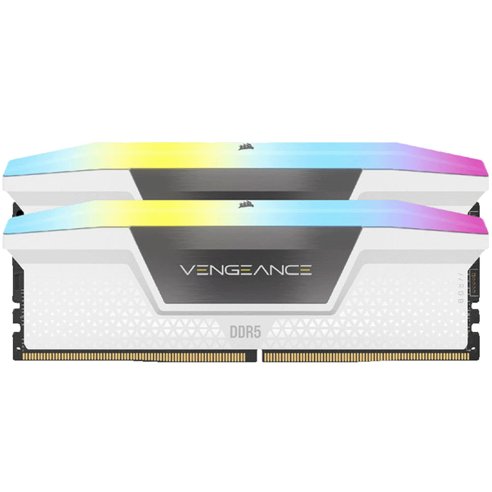 Corsair Vengance RGB White DDR5 32 GB 6000Mhz CL36 Dual Channel Desktop RAM