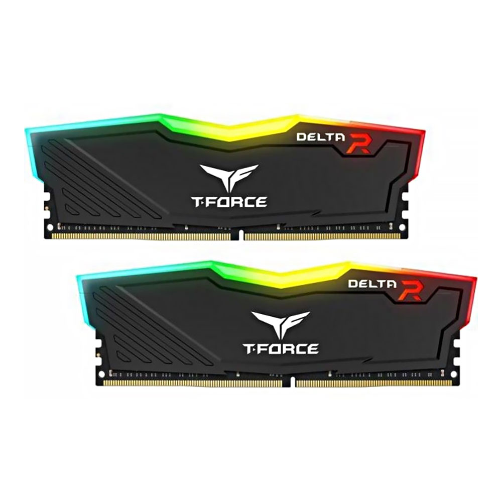 Ram Desktop DDR4 Dual Channel 3200 MHz CL16 DELTA RGB Team Group Capacity 32 Gigabytes