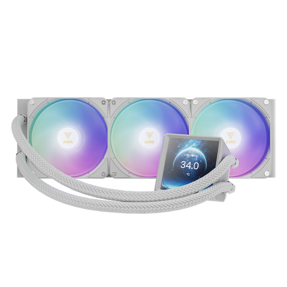 Gamdias AURA GL360 LCD WH CPU Liquid Cooler Fan