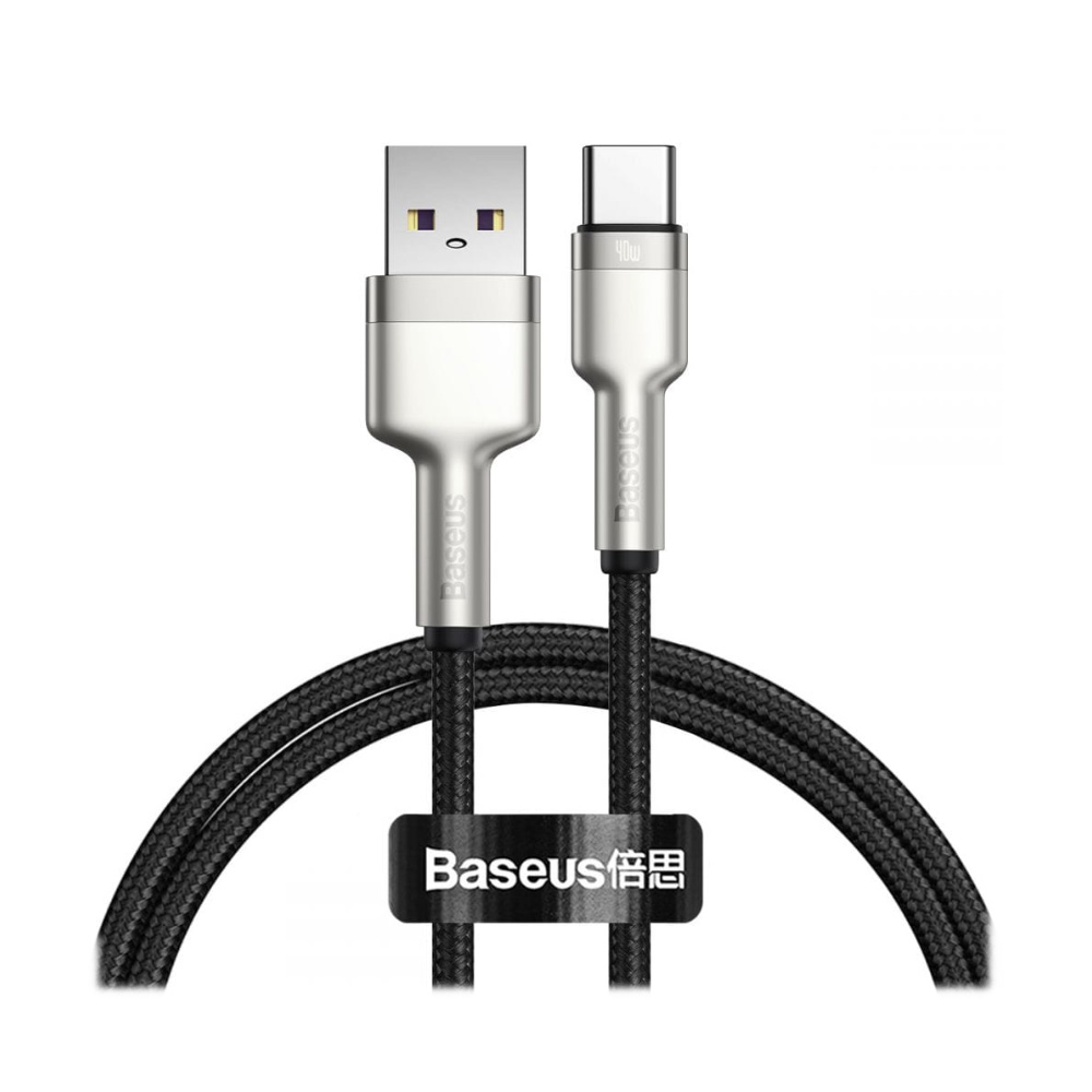 Baseus Cafule CATJK-01 Type-A To Type-C 40W 25cm Fast Charging Data Cable Black