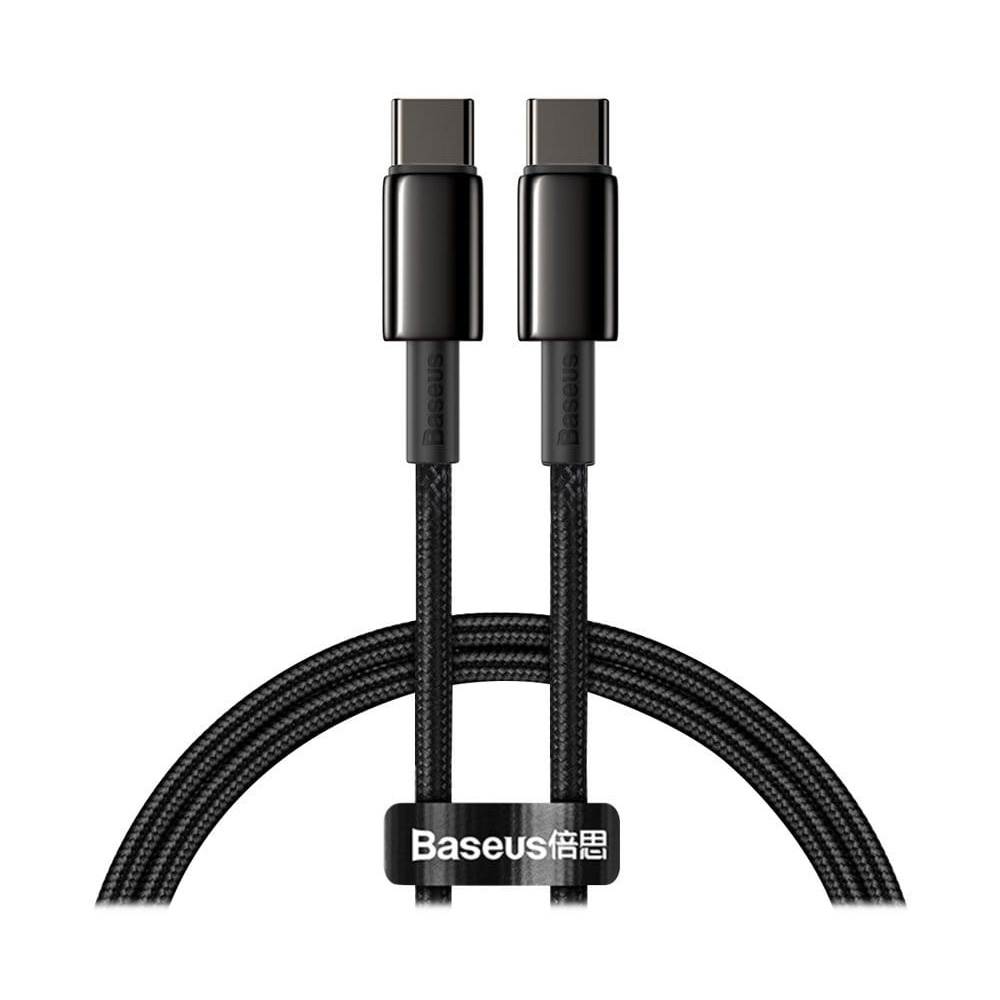 Baseus Tungsten Gold CATWJ-A01 Type-C 100W 2m Data Fast Charging Cable Black