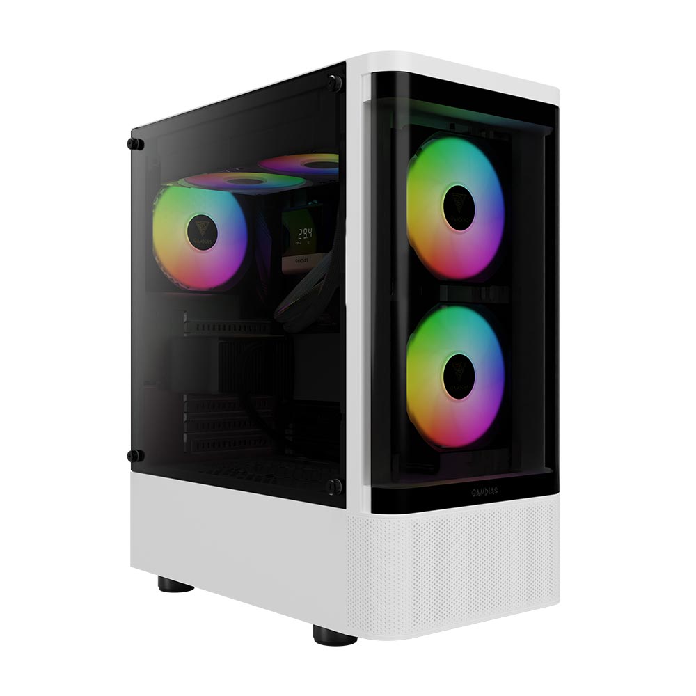 Gamdias TALOS E3 CG WH Mid Tower Case