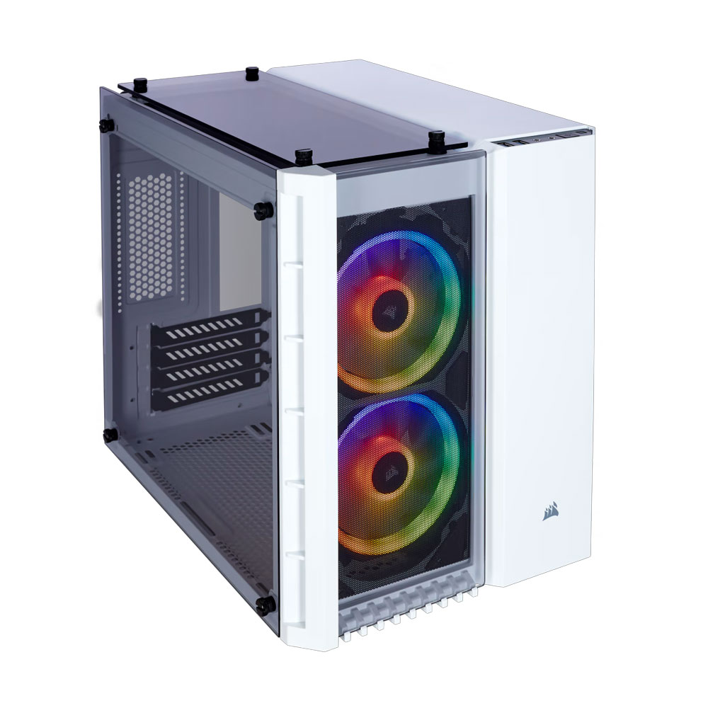 Corsair Crystal Series 280X RGB White Tempered Glass Micro ATX Case