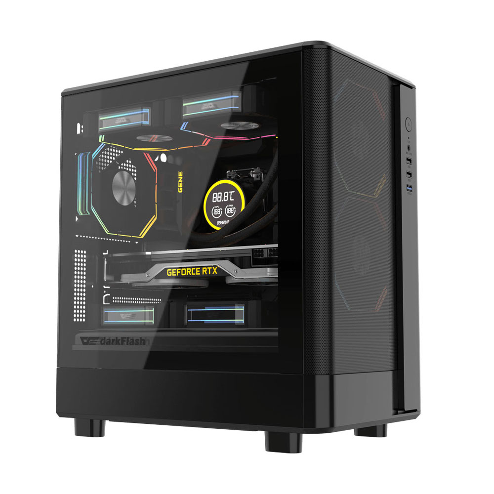 DarkFlash DB330M Mesh M-ATX Black Case