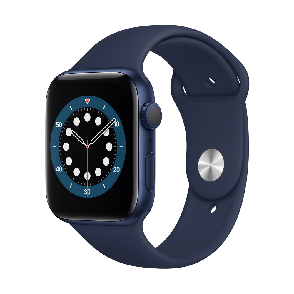 Apple Watch Series 6 44mm Blue Aluminum Case with Deep Navy Sport Band