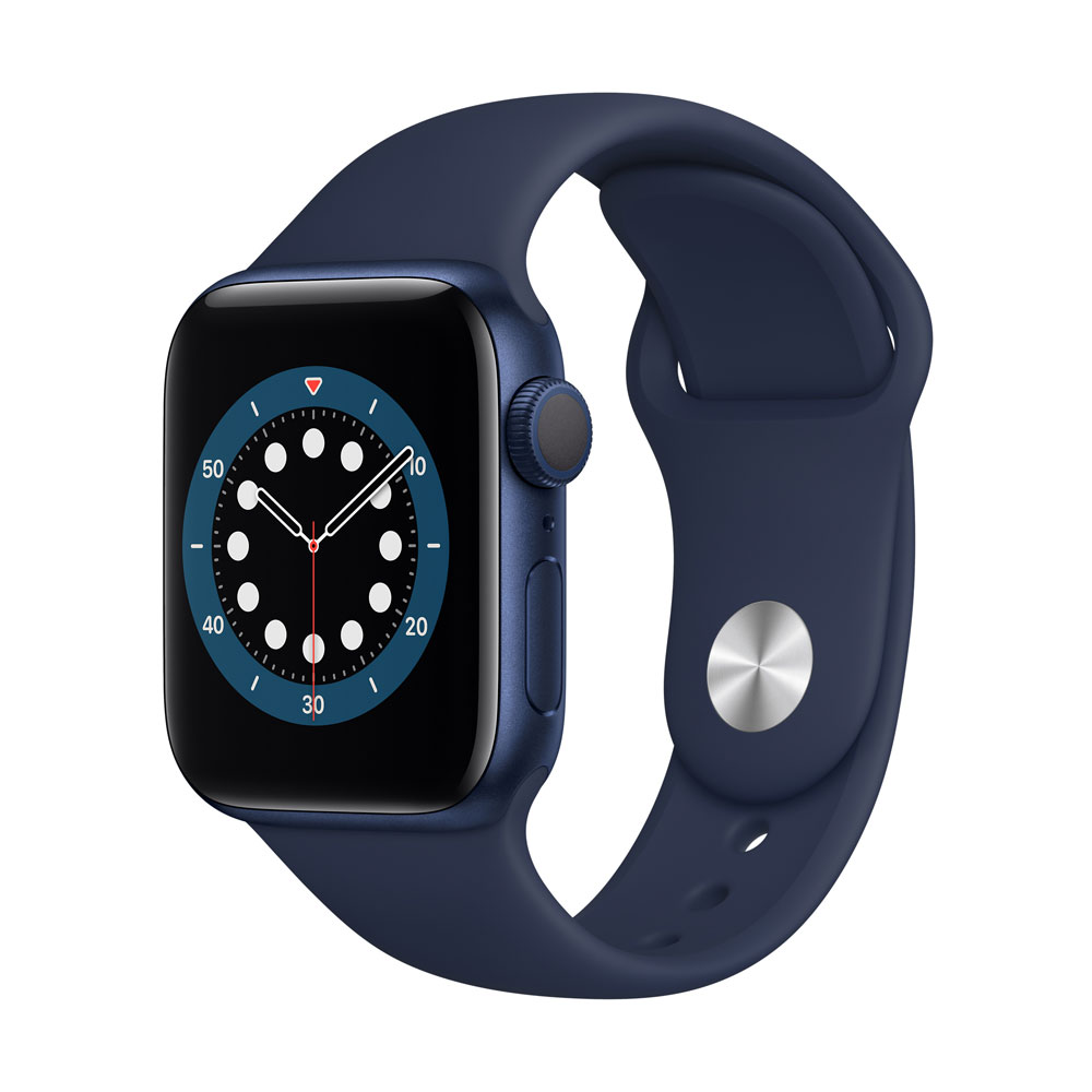 Apple Watch Series 6 40mm Blue Aluminum Case with Deep Navy Sport Band