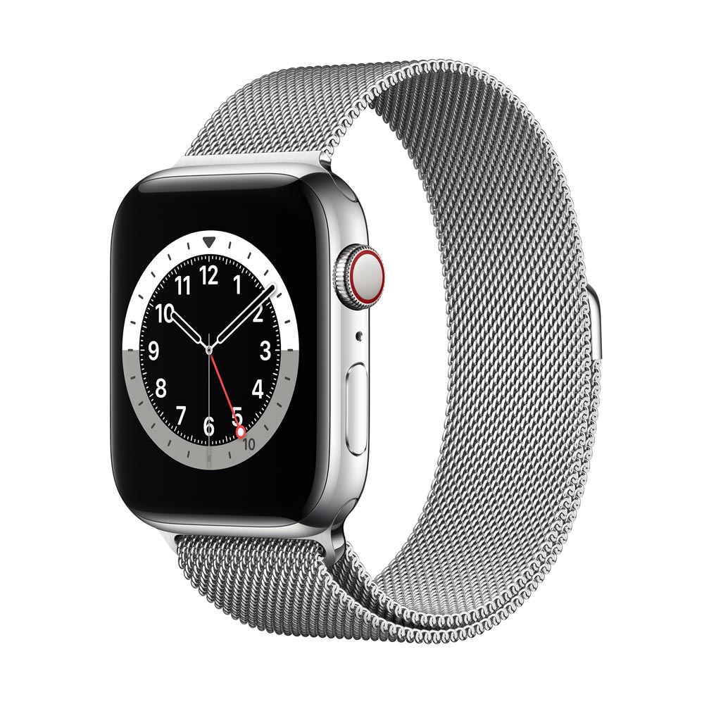 Apple Watch Silver Stainless 44mm Steel Case with Milanese Loop