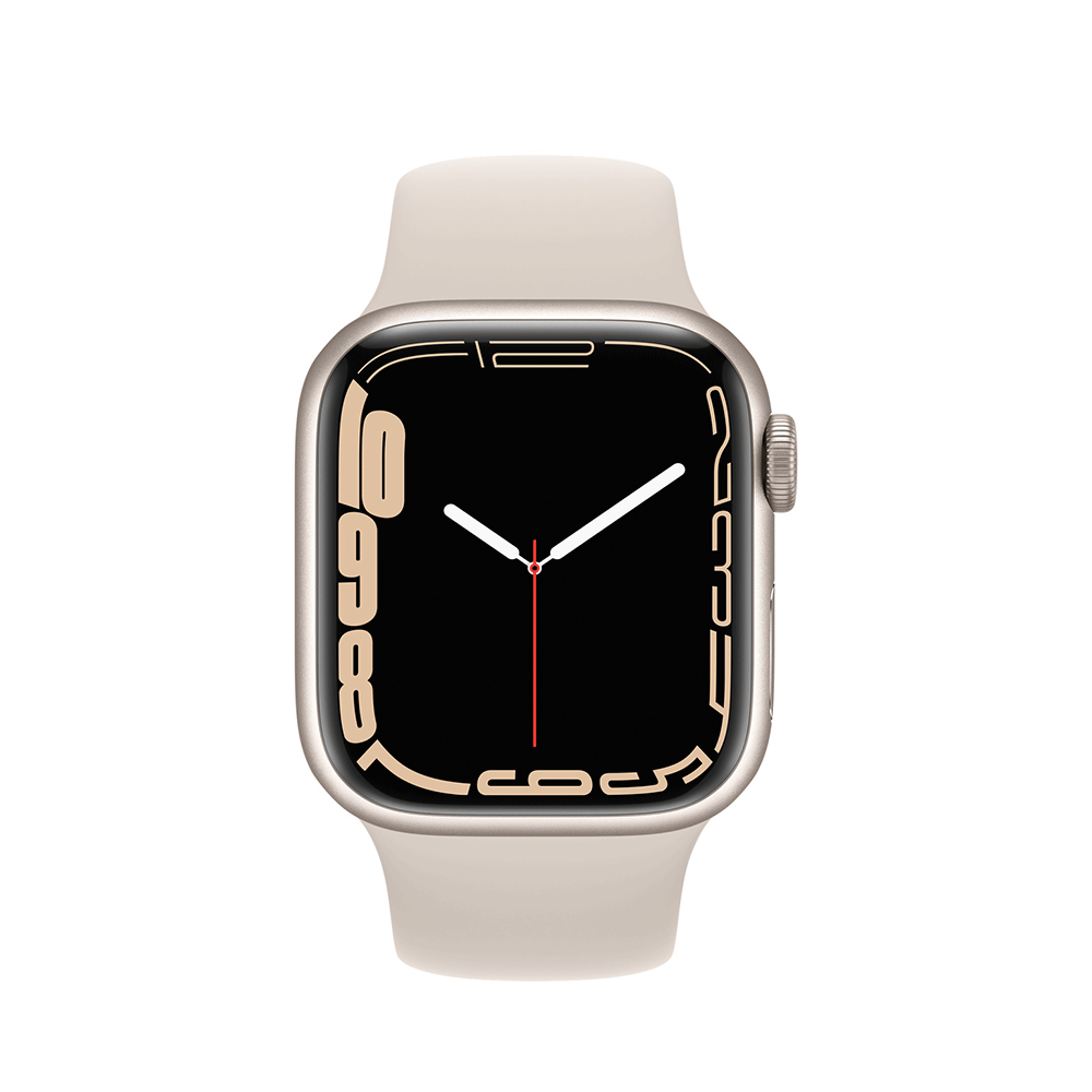 Apple Watch Series 7 GPS 41mm Silver Aluminum Case with Sport Band