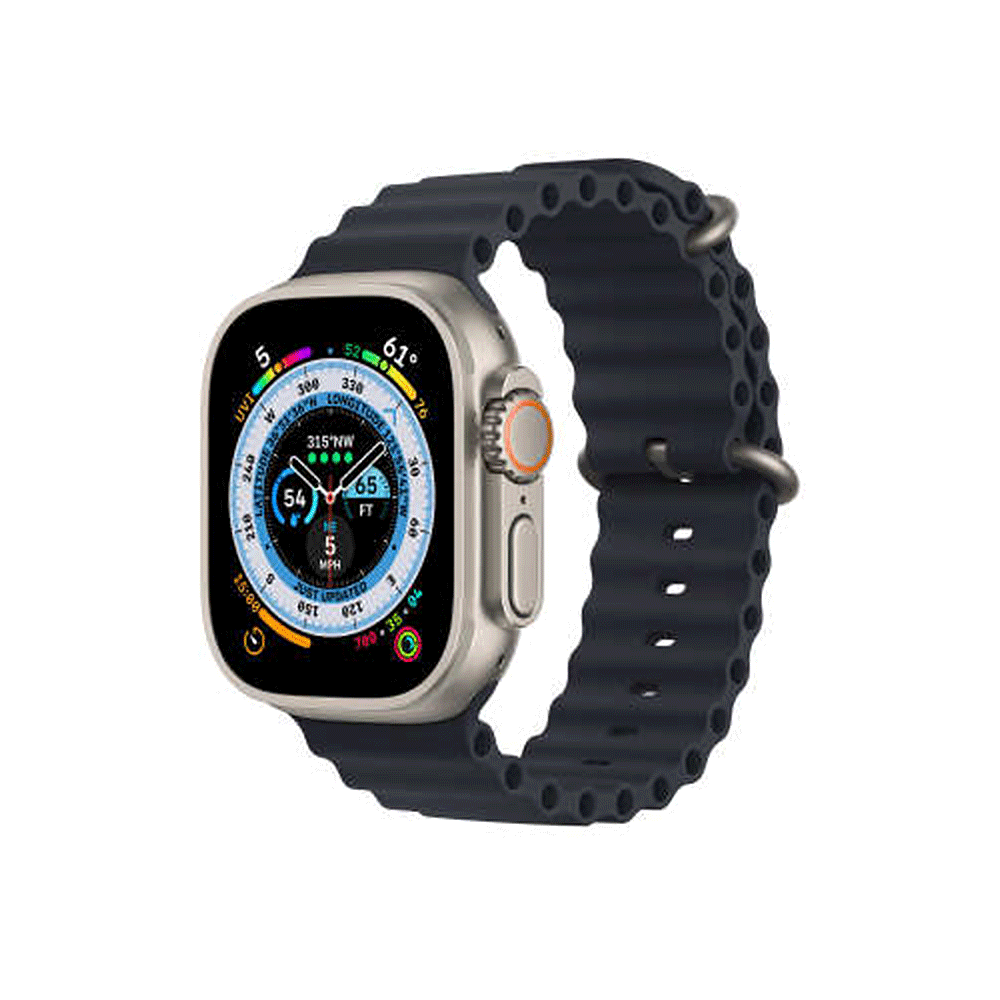 Apple Watch Ultra 49mm Titanium Case with Midnight Ocean Band