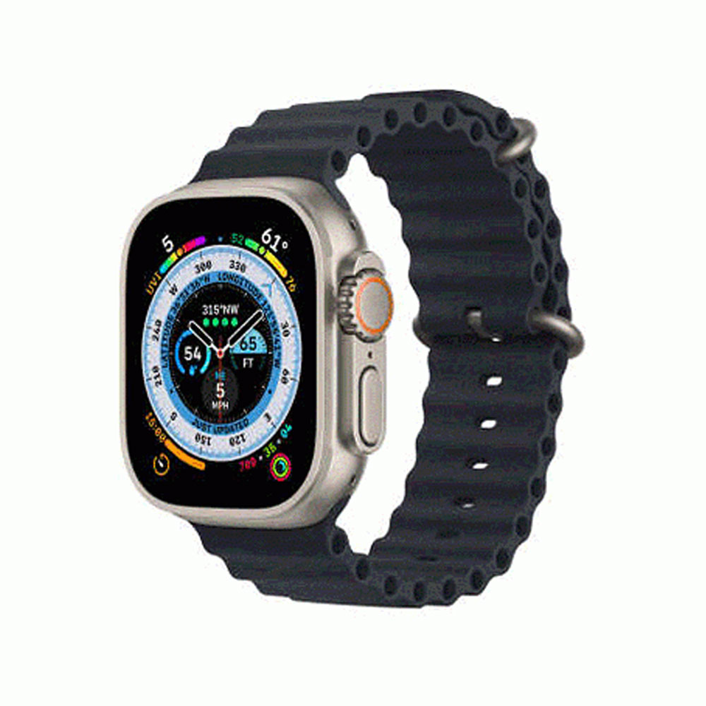 Apple Watch Ultra 49mm Titanium Case with Midnight Ocean Band