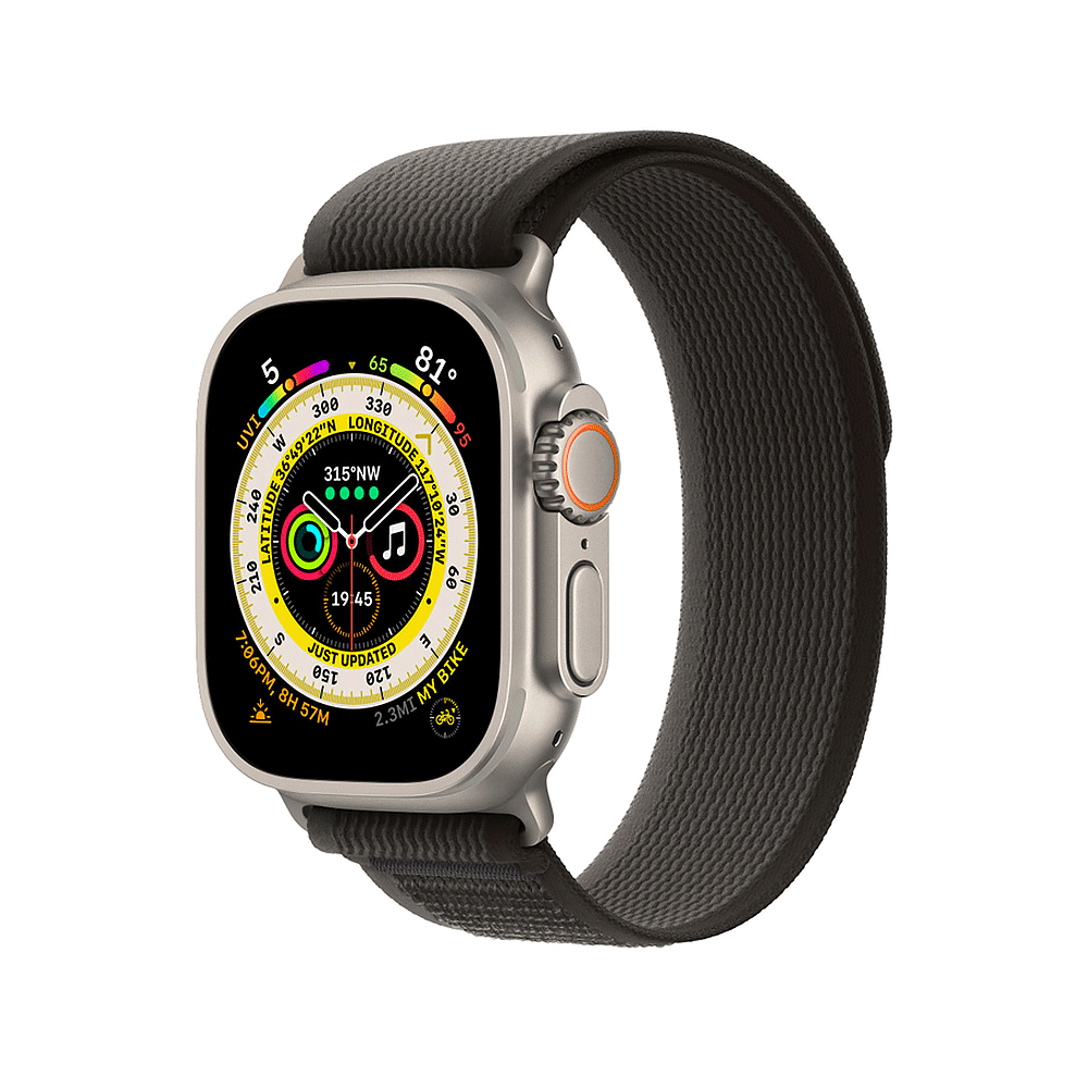 Apple Watch Ultra 49mm Titanium Case With Blue/Gray Trail Loop