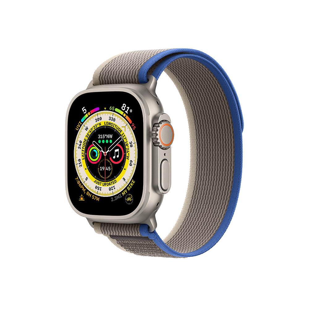 Apple Watch Ultra 49mm Titanium Case with Black/Gray Trail Loop