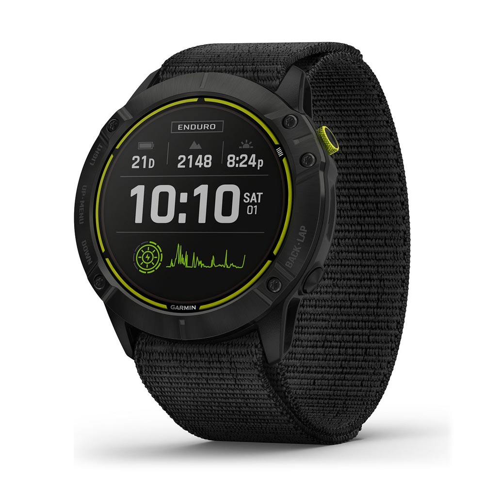 Garmin Enduro Carbon Gray DLC Titanium with Black UltraFit Nylon Strap watch 010-02408-01
