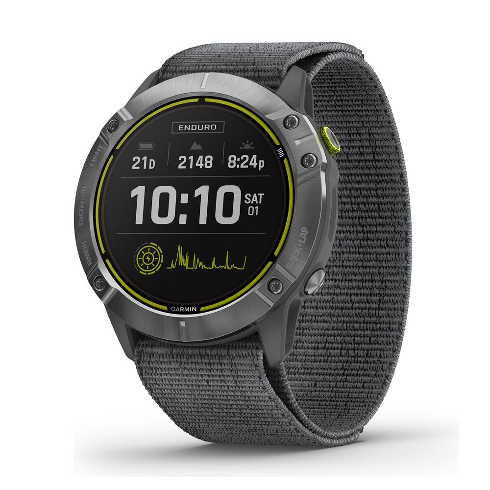 Garmin Enduro Steel with Gray UltraFit Nylon Strap watch 010-02408-00