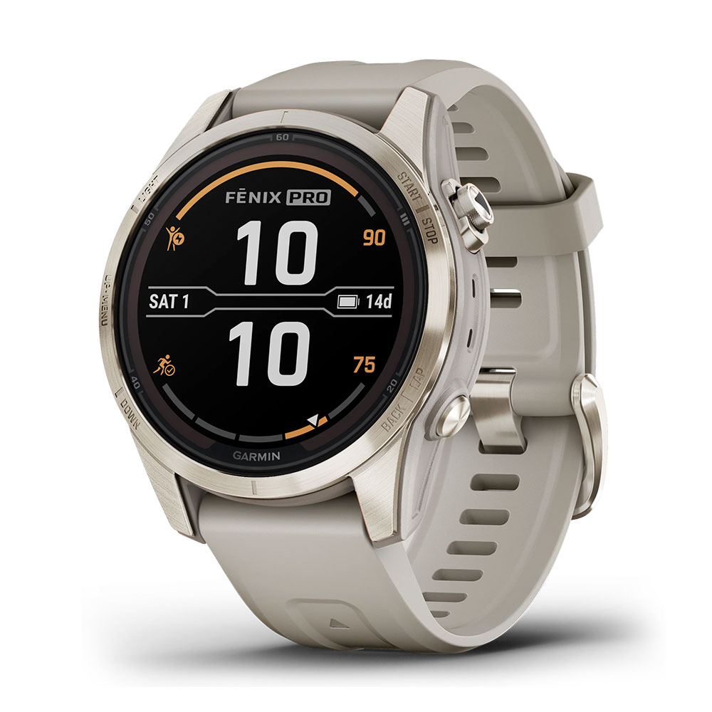 Garmin Fenix 7s pro Sapphire solar Soft Gold Watch