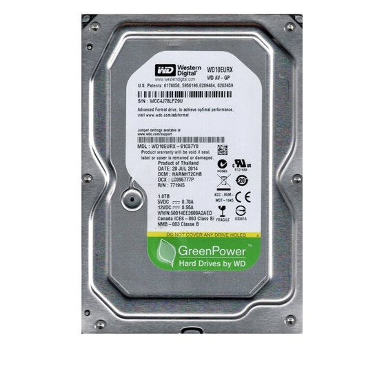 Western Digital WD10EURX GreenPower Internal Hard Drive - 1TB