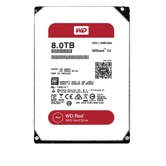 Western Digital NAS Red Internal Hard Drive - 8TB