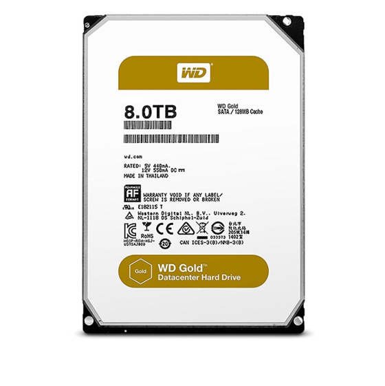 Western Digital Gold WD8002FRYZ Internal Hard Drive - 8TB