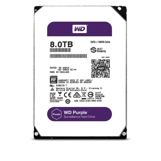 Western Digital Purple WD80PUZX Internal Hard Drive - 8TB