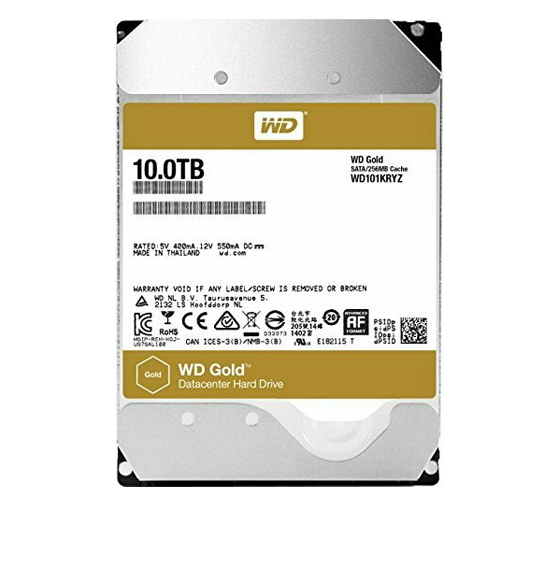 Western Digital Gold WD101KRYZ Internal Hard Disk - 10TB