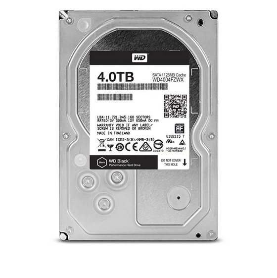 Western Digital Black WD4004FZWX Internal Hard Drive - 4TB