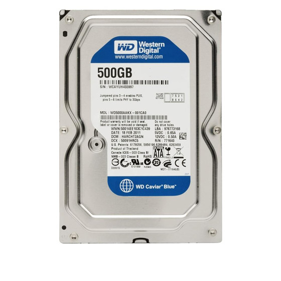 Western Digital Blue WD5000AZLX Internal Hard Drive - 500GB