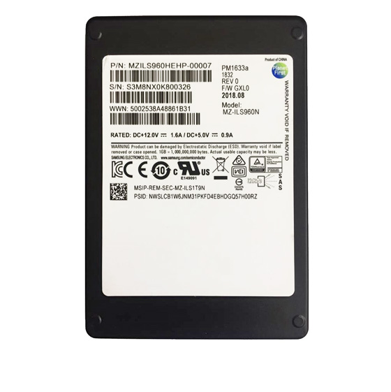SAMSUNG PM1633a Enterprise Class SAS Internal SSD Drive - 960GB