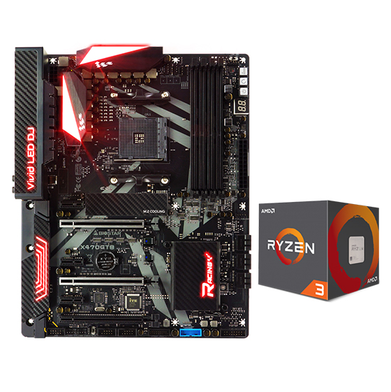 Biostar X470GT8 Motherboard With AMD Ryzen3 1200 CPU