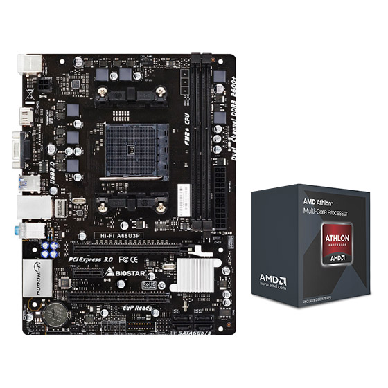 Biostar Hi-Fi A68U3P Motherboard With AMD X4-860K CPU Bundle