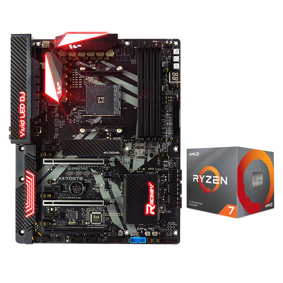 Biostar X470GT8 Motherboard With AMD Ryzen7 3700X CPU