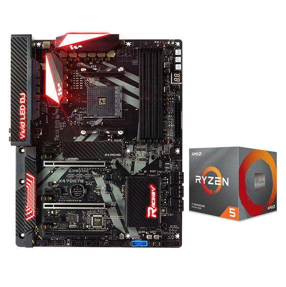 Biostar X470GT8 Motherboard With AMD Ryzen5 3600 CPU