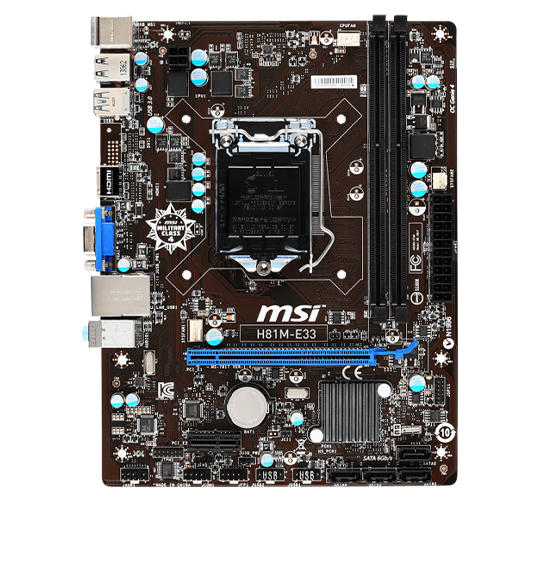 MSI H81M-E33 Motheboard