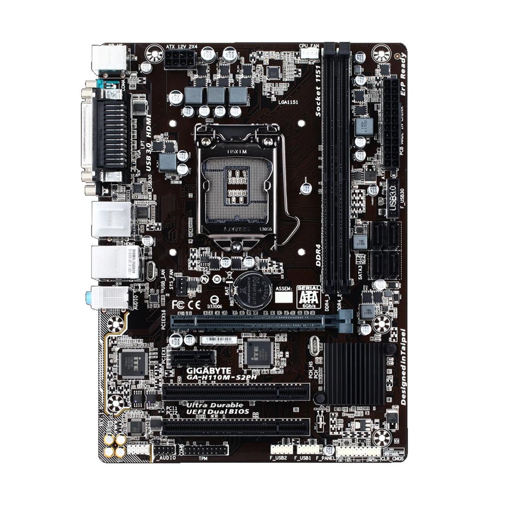 Gigabyte H110M-S2PH LGA 1151 Motherboard