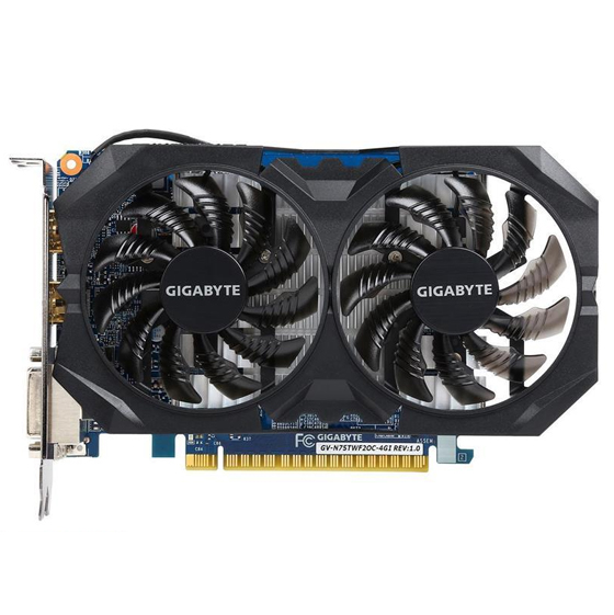 GigaByte GV-N75TWF2OC-4GI Graphics Card - 4GB