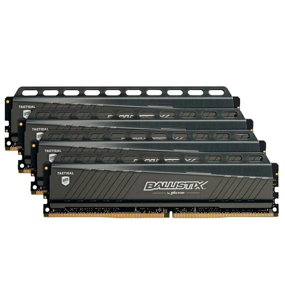 Crucial Ballistix Tactical DDR4 3000MHz CL15 Quad Channel Desktop RAM - 32GB