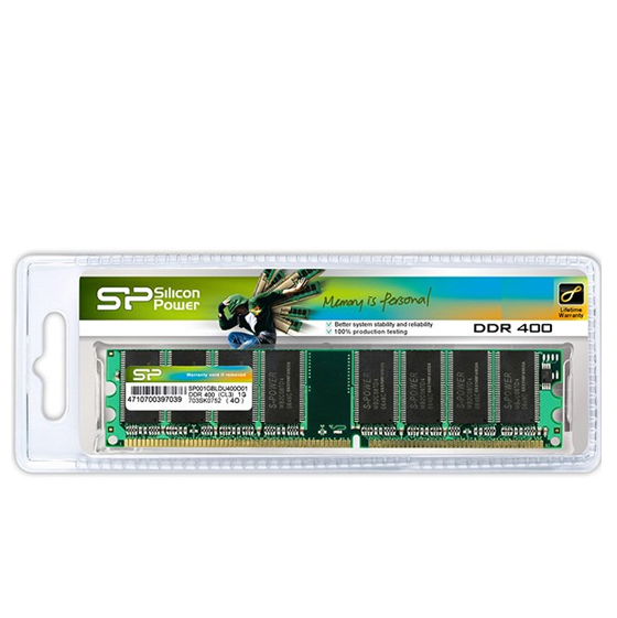 Silicon Power DDR Single Channel 400MHz CL3 Desktop RAM - 512MB