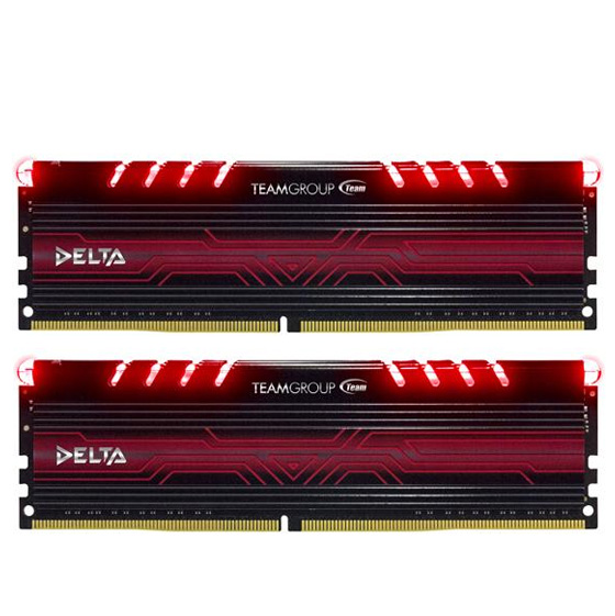 Team Group Delta Red LED DDR4 3000MHz CL16 Dual Channel Desktop RAM - 32GB