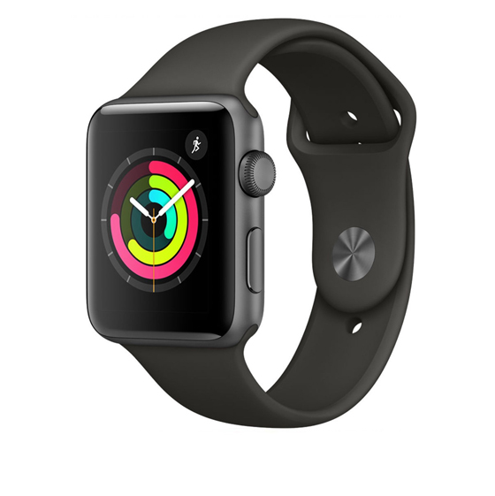 Apple Watch Series 3 GPS 42mm Space Gray Aluminum Case with Gray Sport Band