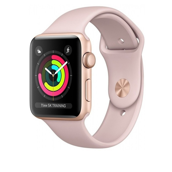 Apple Watch Series 3 GPS 42mm Gold Aluminum Case with Pink Sand Sport Band
